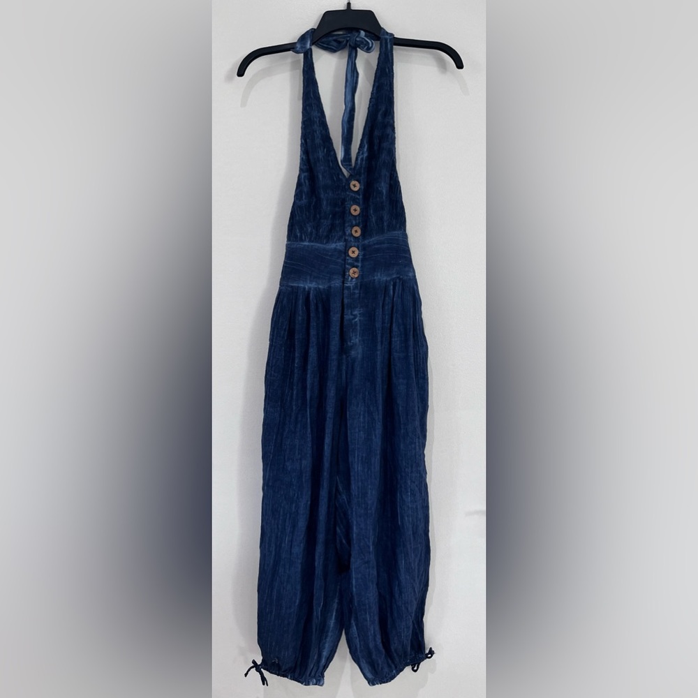 Free People Travel Light Jumpsuit. Navy/ Marine. Size S NWOT - Picture 3 of 7
